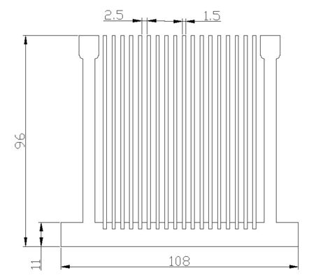 Rustproof αργίλιο Heatsink, αντιδιαβρωτικό σχεδιάγραμμα Heatsink αλουμινίου